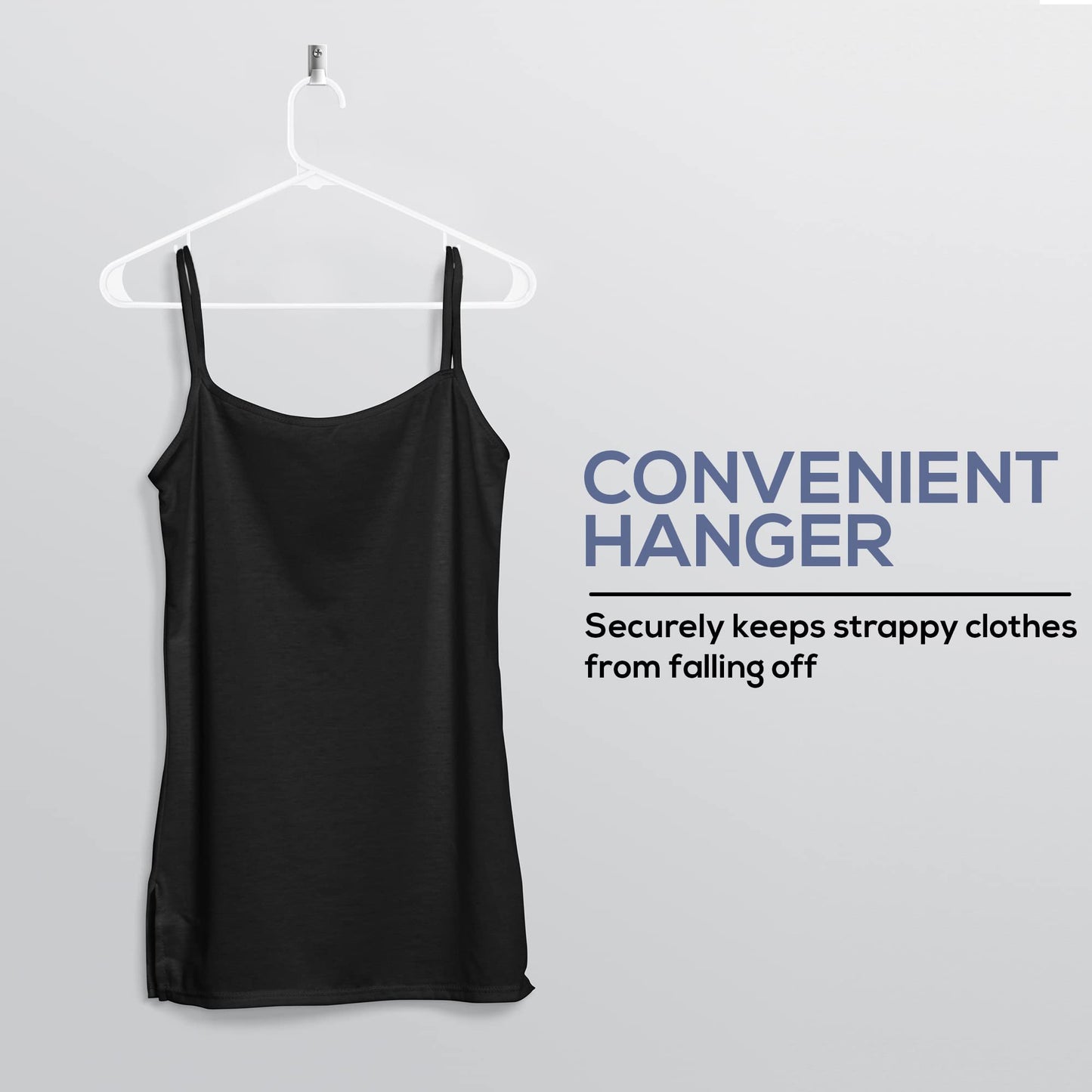 Utopia Home Plastic Hangers 20 Pack - Clothes Hanger with Hooks - Durable & Space Saving (White)
