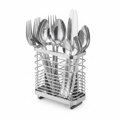 MAXCOOK Kitchen Utensil Drying Rack, 18/8 Stainless Steel Chopsticks Spoon Fork Knife Basket Flatware Storage Drainer, Cutlery Holder for Kitchen Counter