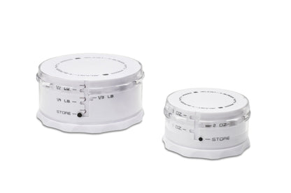 KitchenArt Adjust-A-Burger Press Set, Plastic, 2-Piece, White
