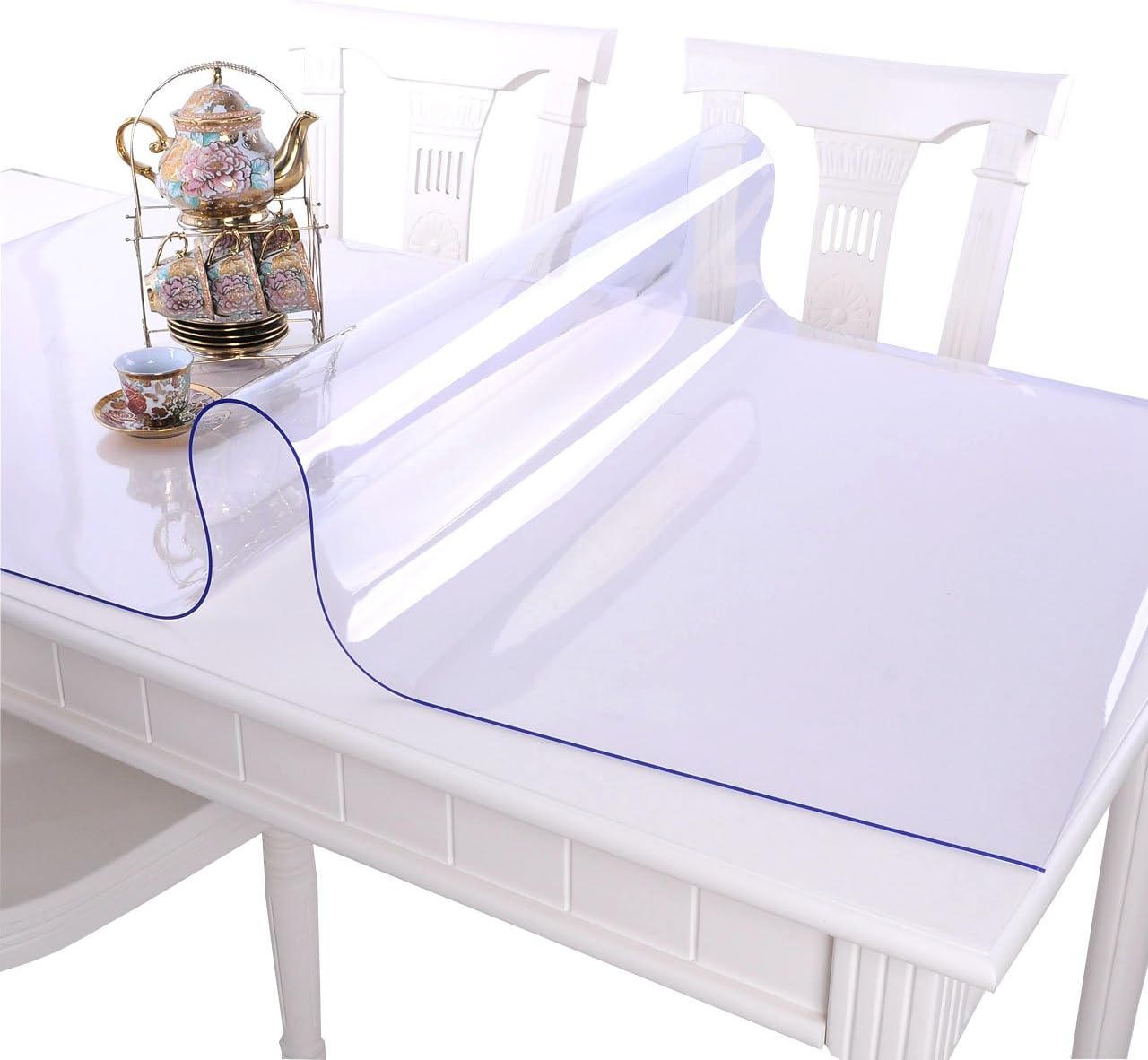 16 32 Inch 1.5mm NECAUX Custom x Clear Desk Cover Protector, Thick Plastic Heavy Duty Table Pad Desk Mat Desk Protector