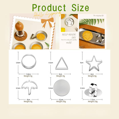 Korean Sugar Candy Making Tools – 26Pcs Challenge Cookies Game Kit with Stainless Steel Cutters for Baking & Cooking -Fun Kit for 4-8 players