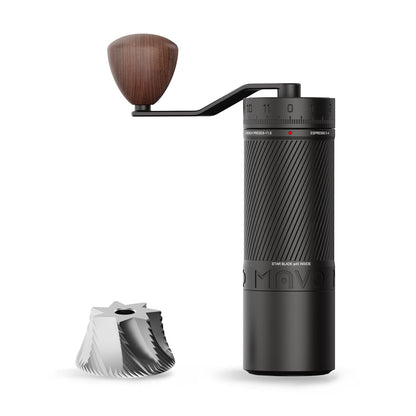 MAVO Manual Coffee Grinder, Phantox Pro Burr Coffee Grinder, Professional 45mm Stainless Steel Grinding Core, Capacity 30g, 120 Clicks Adjustment, Hand Coffee Grinder for Espresso, Pour Over, Black