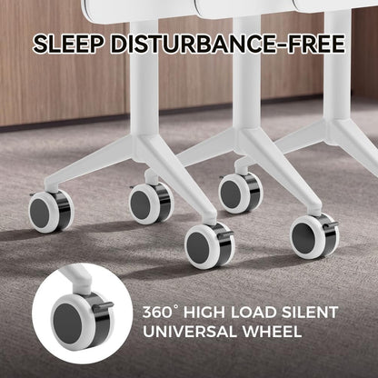 STEHEMO Folding Conference Room Tables, Conference Table with Wheels, Modern Modular Mobile Training Table, Flip Top Meeting Table, Space Saving, for Seminar, Office, Classroom,47IN,8
