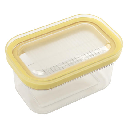 Airtight Butter Slicer Cutter and Keeper, Large Capacity 950ml Butter Keeper with Cutter Slicer For Easy Cutting & Storage, Butte-r Storage Container Dish(COLOR:Yellow)