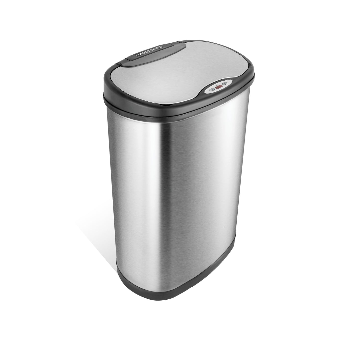 NINESTARS DZT-50-13 The Original Touchless Automatic Motion Sensor Trash Can, Black Top, 13.2 Gal. / 50 L, Stainless Steel