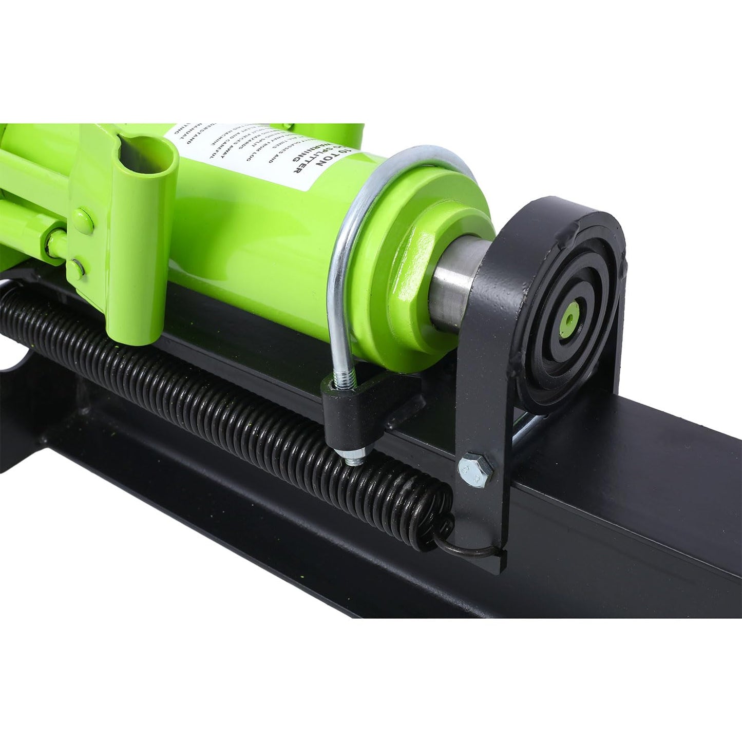 AMZSTAN 10 Ton Manual Hydraulic Log Splitter, Horizontal Steel Beam Wood Splitter with Wheels, 2-Speed Handle, Portable Firewood Splitter for Fireplace, Stove & Outdoor Use
