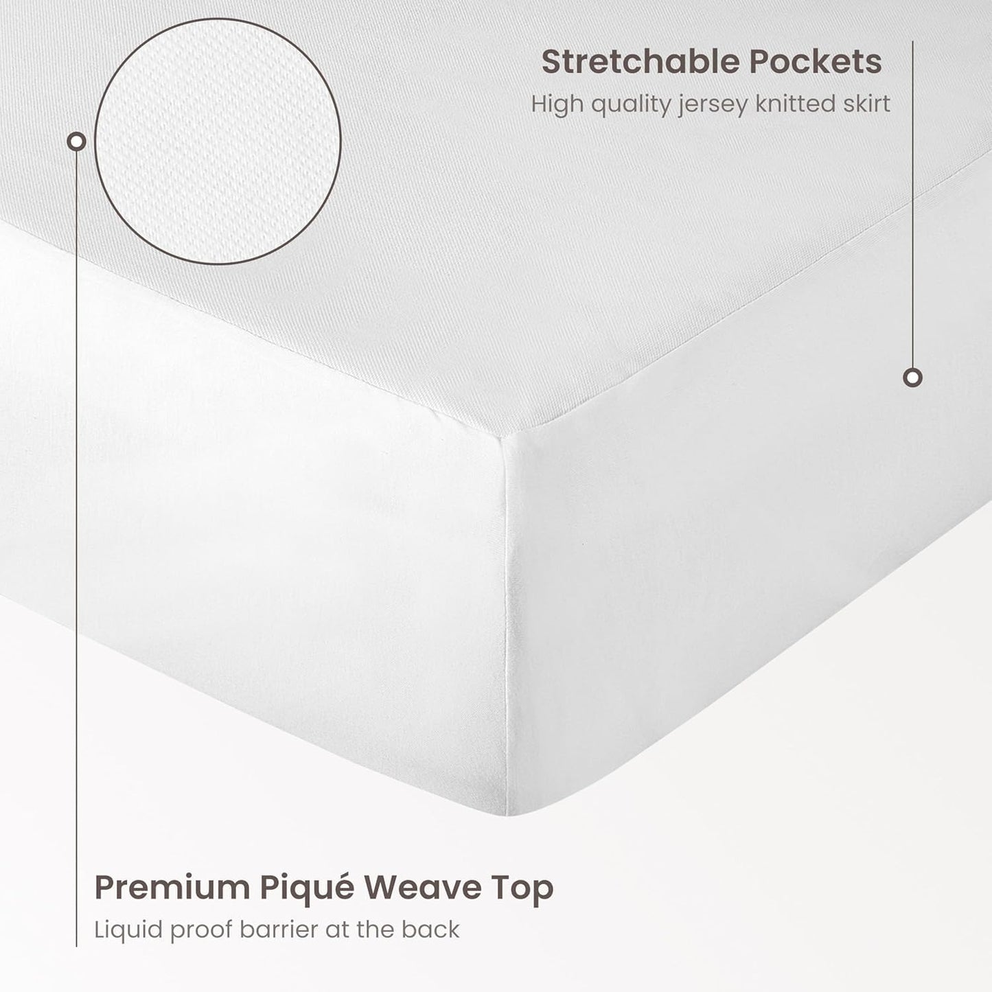 20 Inch Bioweaves Organic Waterproof Mattress Protector GOTS Certified Organic Cotton Crib Mattress Cover