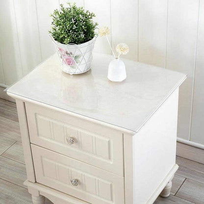 13 16 Inch 1.5mm NECAUX x Thick Frosted Table Protector, Rectangular Durable Oil Proof Water Resistant Crystal Soft