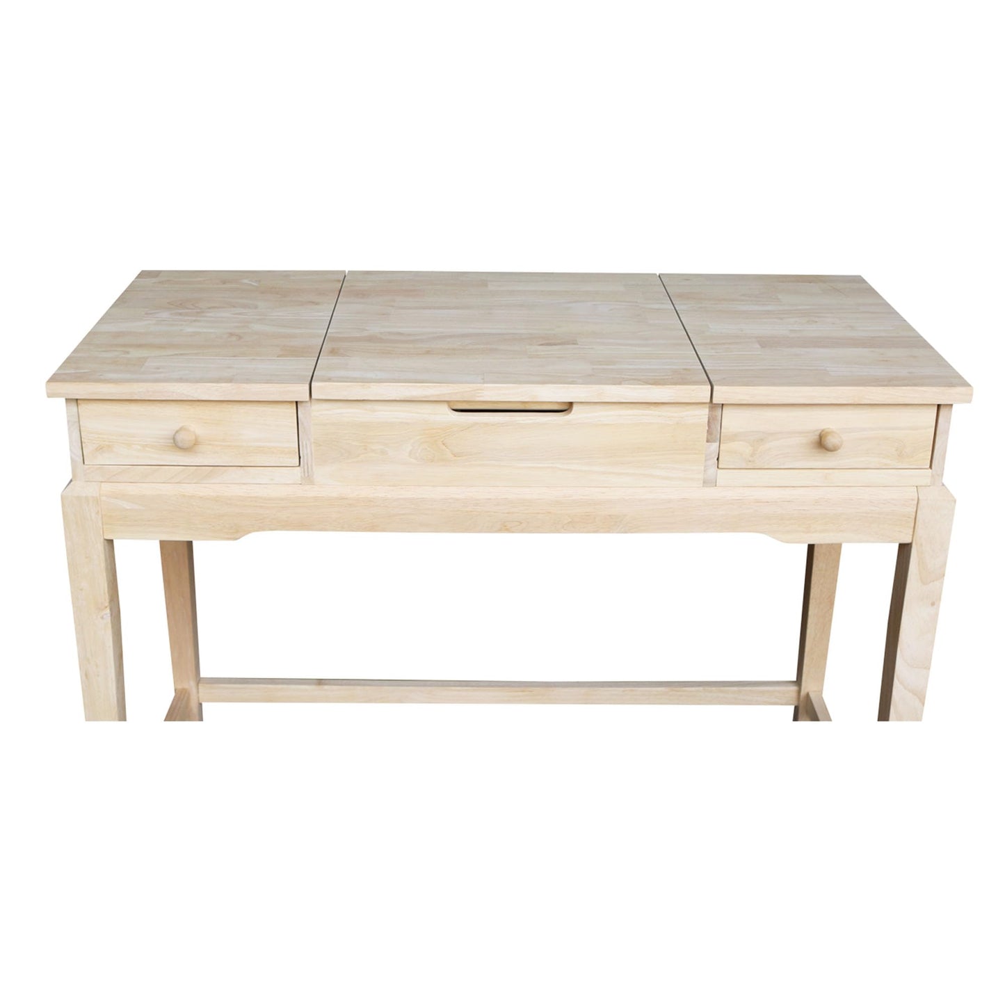 Solid Wood Vanity Table, Unfinished