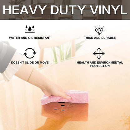 17 28 Inch, 1.5mm Frosted Table Cover Protector x Thick Plastic Desk Protector Mat, Rectangular Waterproof PVC Frosted