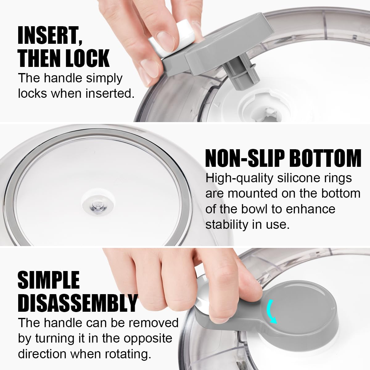 KEOUKE Manual Salad Spinner - Hand-Crank Vegetable & Lettuce Dryer for Washing, Spinning, and Draining Greens, Fruits, and Vegetables - Food-Grade Material, Easy-Clean Detachable Parts 4.2Qt.