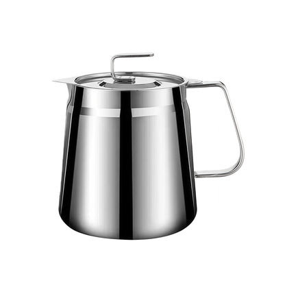 Ceiteo Stainless Steel Bacon Grease Container With Strainer, 2L/68oz Oil Container With Dust-proof Lid For Kitchen Storing Frying Cooking Grease