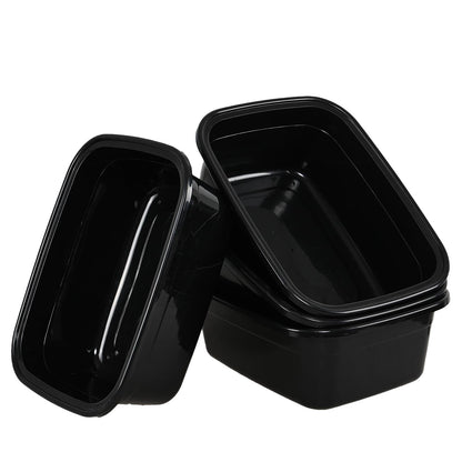 Sadstory 14 Quart Plastic Wash Tub, Black Rectangular Dishpan, 4 Packs