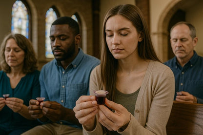 Prefilled Communion Cups and Wafer Set with Concord Grape Juice, Disposable Communion Elements for Church, Home, and Hospital Services, Holy Eucharist Supplies, 250 Count
