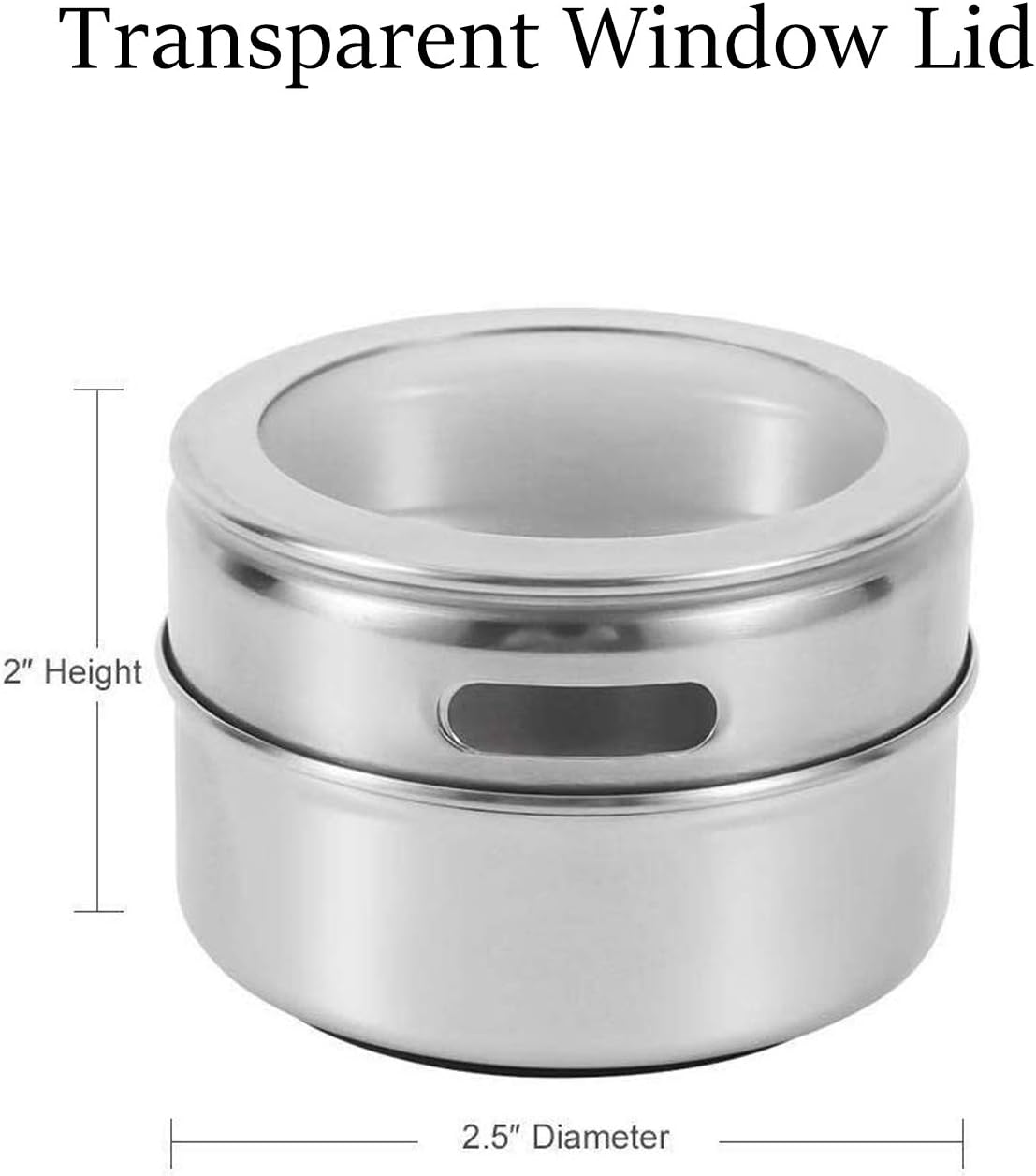 12pcs 94 Upgrade Magnetic Spice Jars with Wall Mounted,Stainless Steel Spice Tins with Lid and Small Holes for Sprinkle