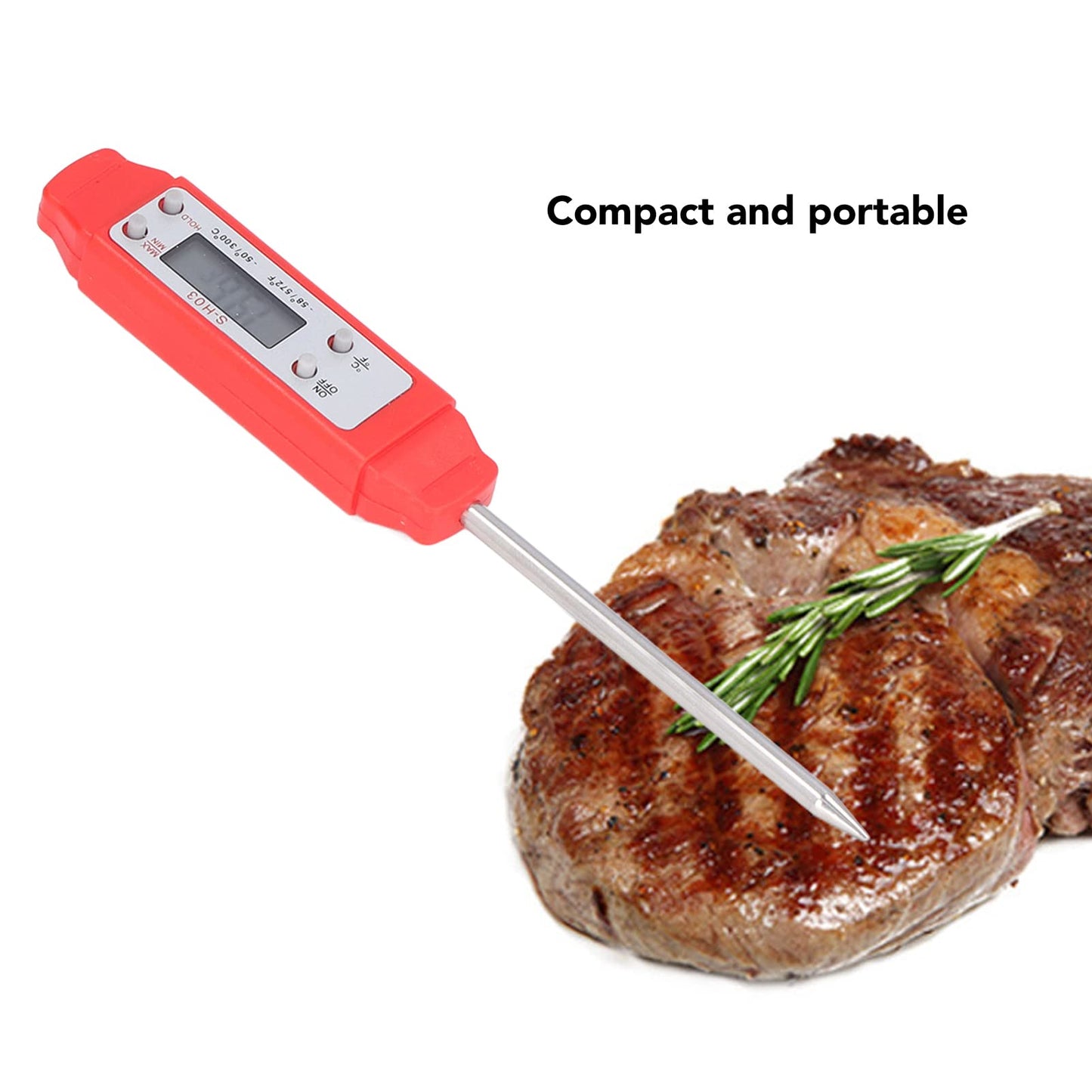 Akozon Digital Food Thermometer Automatic Calibration Pen High Accuracy Electronic Pocket Thermometer Yellow Home and Family Appliance and Decor
