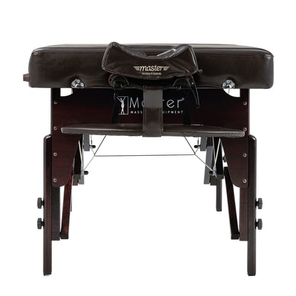 Master Massage 31" Supreme LX Extra Wide SPA Salon Facial Beauty Bed Portable Massage Table with Ambient Lighting System, Easy Set Up PU Upholstery 3" Thick Memory Foam, Coffee
