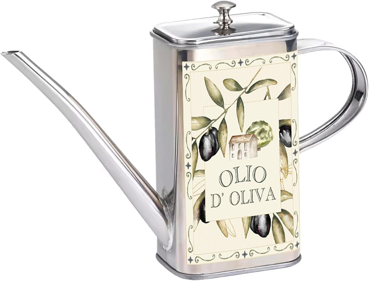 16 Fox Run Stainless Steel Olive Oil Dispenser With No Drip Spout, Ounces