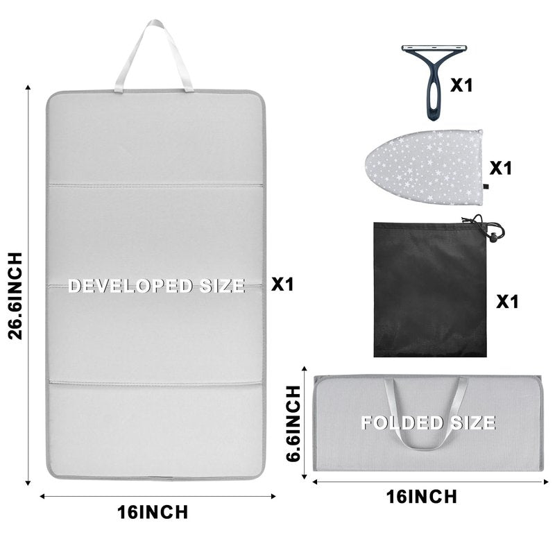 Steamer Board for Clothes with Ironing Glove, Stand for Steaming Clothes, Garment Steamer Pad Portable Ironing Board Included Lint Remover & Storage Bag for Suits Shirts Coats Portable Travel Home Use