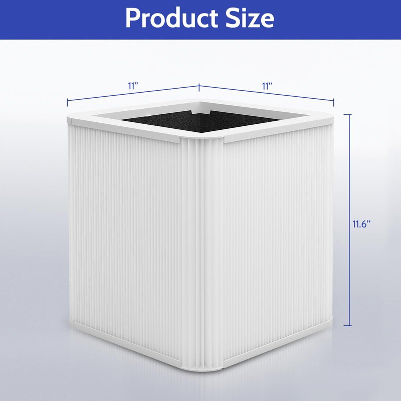 XBGG 211+ Replacement Filter Compatible with Blue Pure 211 Air Purifier Series, 2-in-1 Filtration System of H13 True HEPA and Activated Carbon Filter, 2 Pack