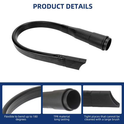 25" Flexible Vacuum Crevice Attachment Tool for Vacuum Hoses All 1-1/4" or 1-3/8" (32mm - 35mm) Flat Slot Nozzle Interface