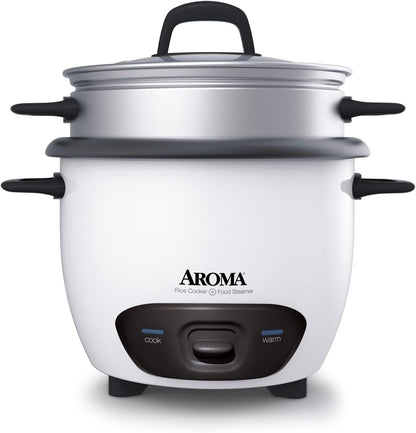 14-Cup (7-Cup (ARC-747-1NG),White Aroma Housewares (Cooked) UNCOOKED) Pot Style Rice Cooker and Food Steamer
