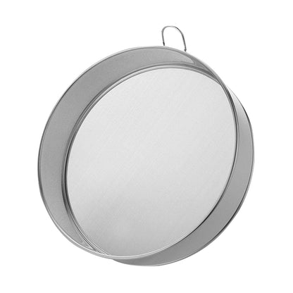 Stainless Steel Flour Sieve - Fine Mesh, 80 Mesh, Durable Professional Round (Silver)