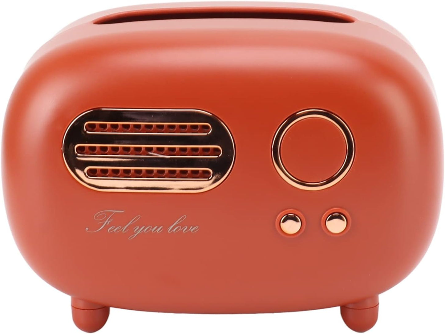 Countertops TITA-DONG Vintage Tissue Box, Retro Radio Shape Tissue Cover Box, Facial Tissue Holder Multifunctional