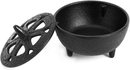 Black Iron Shaped Incense Burner, Sturdy Home Decor, Convenient for Aromatherapy with Sand