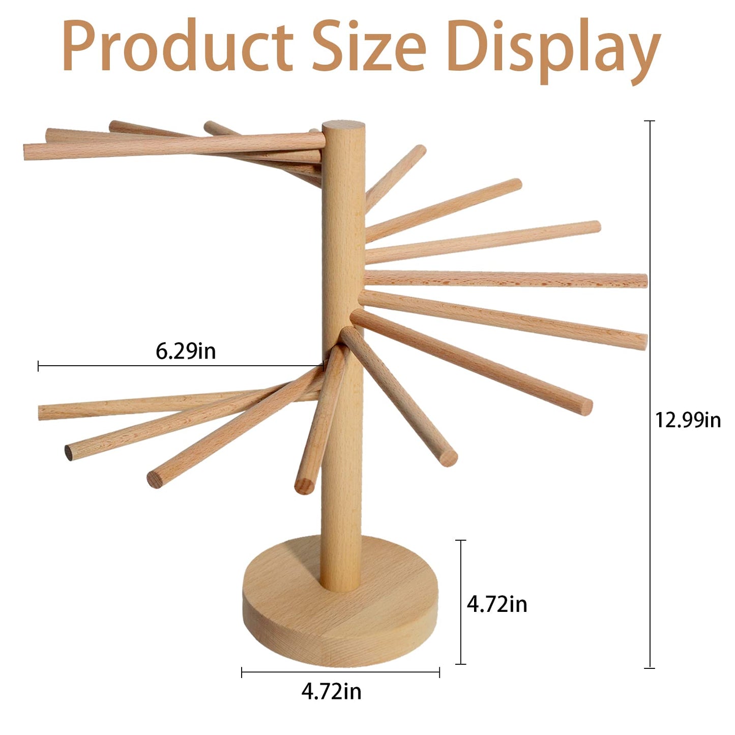 Yoikun Pasta Drying Rack, Homemade Fresh Spaghetti Stand Dryer Noodle Hanger for Kitchen with 16 Arms, Quickly Set Up for Drying Pasta and Cooking, Special Design for Large Storage