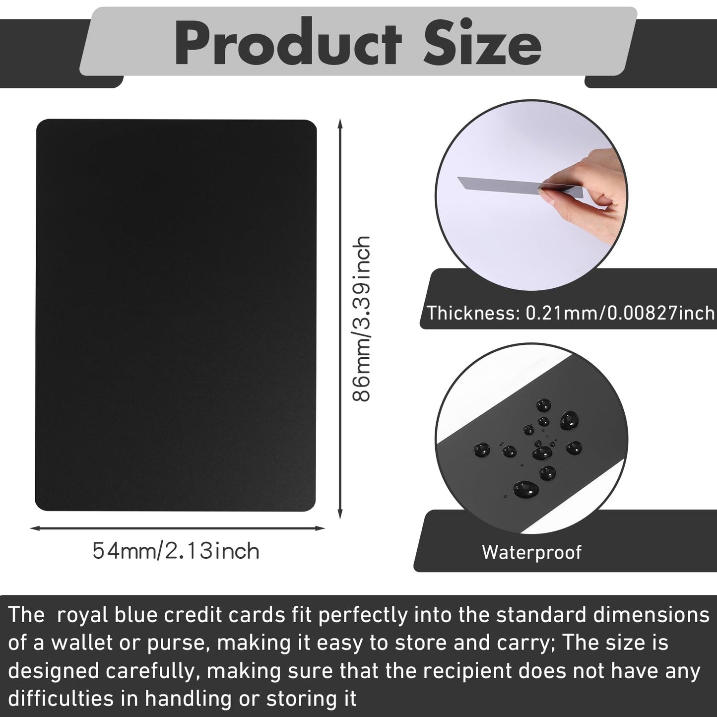 Zonon 200 Pack Engraving Aluminum Plates for CNC Engraver Laser Crafting Multipurpose Metal Metal Business Cards Sheets Engraving DIY Gift Cards 86 x 54 x 0.21 mm(Black Matte)