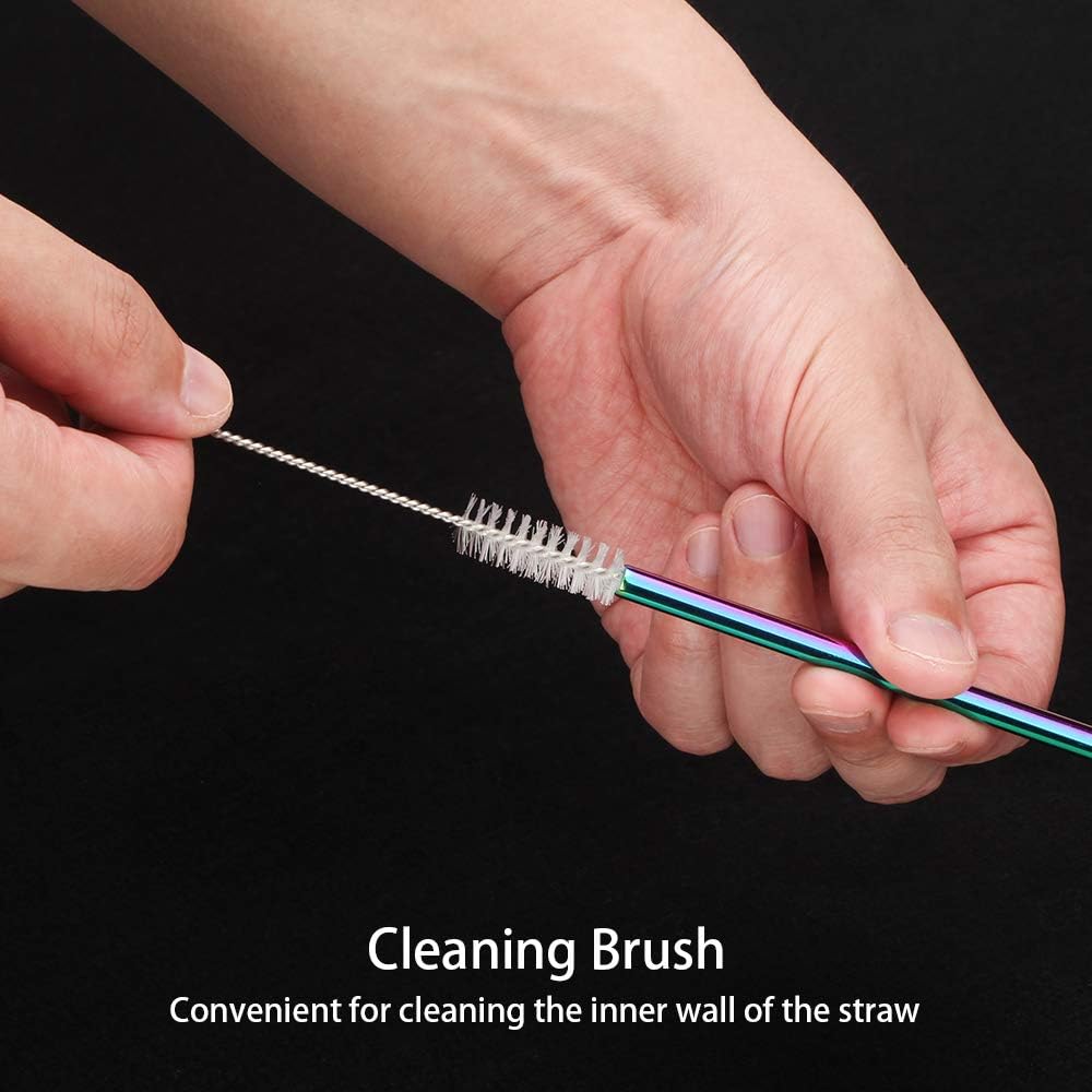 [30 PCS] Value Pack Metallic Reusable Stainless Steel Straws, Tomorotec Home Metal Straw Sets with Brushes