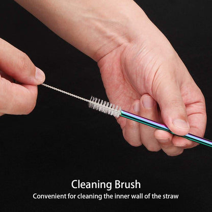 [30 PCS] Value Pack Metallic Reusable Stainless Steel Straws, Tomorotec Home Metal Straw Sets with Brushes