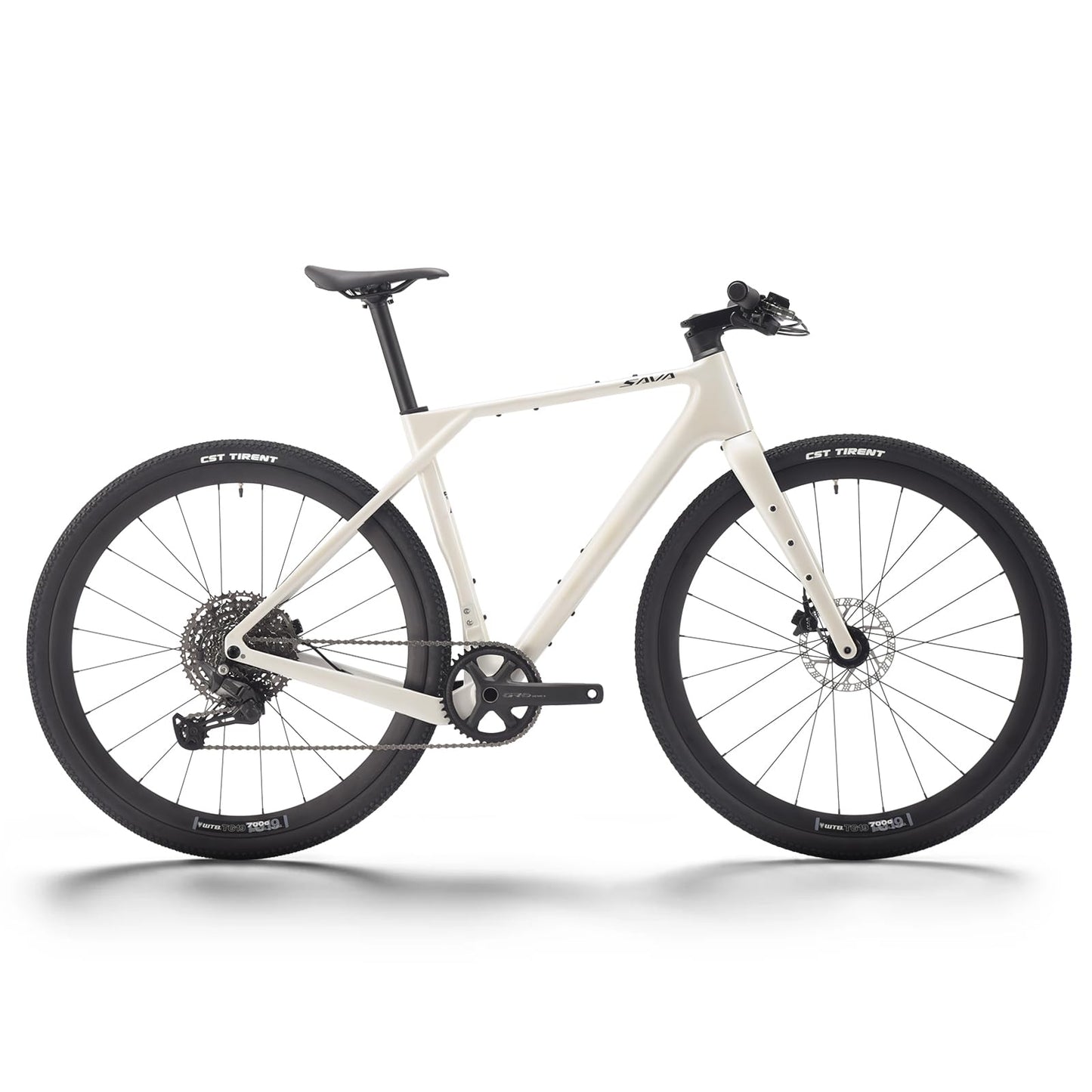 SAVADECK Carbon Gravel Bike - T800 Carbon Frame & Fork | U6000 11-Speed Groupset | Hydraulic Disc Brakes | 700CX40mm All-Terrain Tires | Men & Women Road/Off-Road Bicycle (White, 58cm)