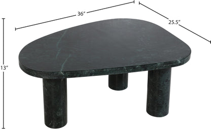 Meridian Furniture Messina Green Genuine Marble Coffee Table