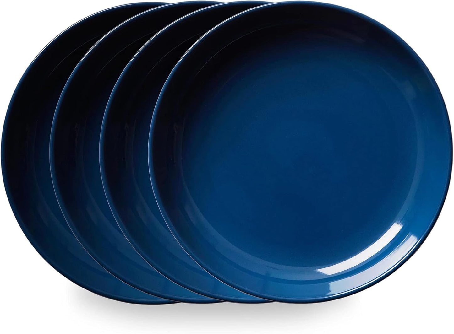 4-Pc Set, 8-1/2-Inch Set, Corelle Stoneware Meal Bowl Handcrafted Artisanal Double Bead Cereal Bowls, Solid Glaze
