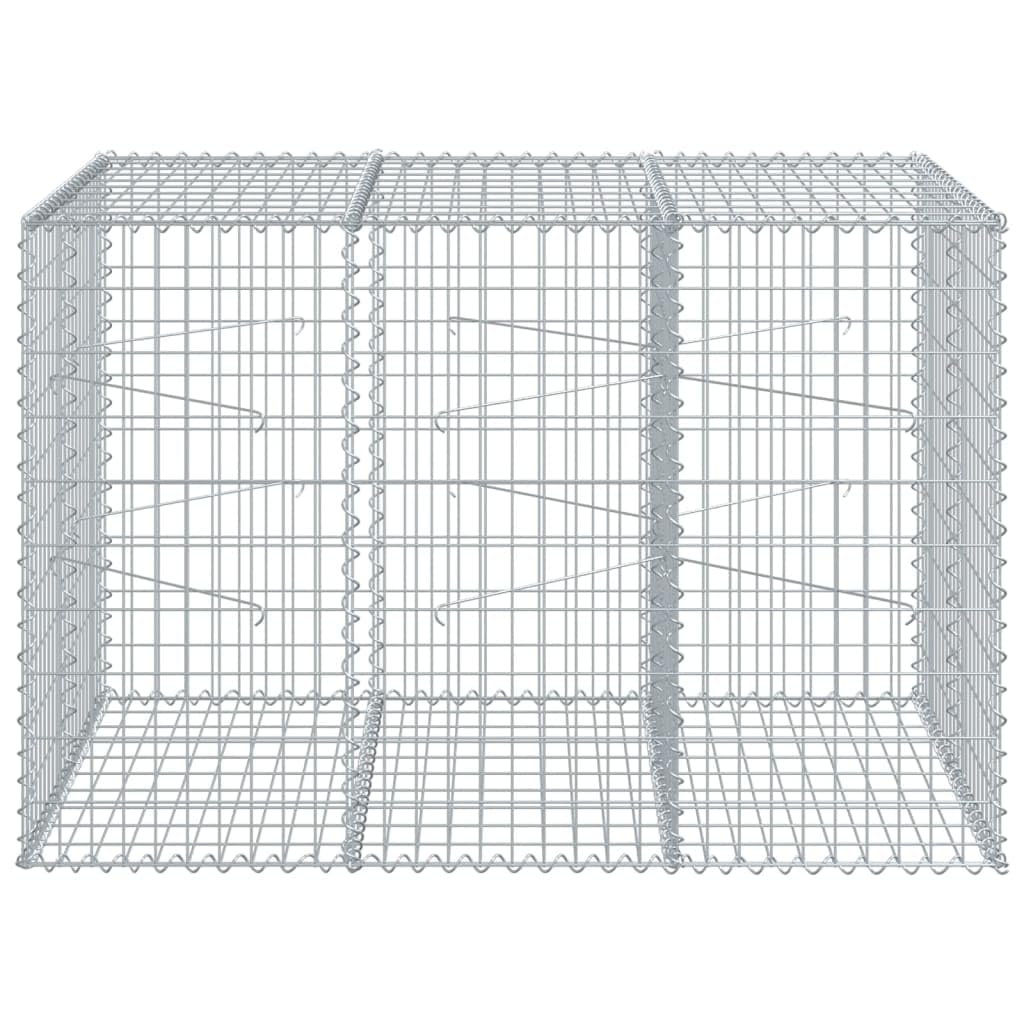 Favemtsl Large Galvanized Wire Raised Garden Bed Outdoor Planter Box 39.4"x59.1"x39.4" Silver Cubic Basket Holds 1800 lbs for Modern Landscaping Projects