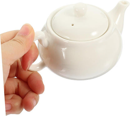 White Ceramic Tea Cups, Teapot, Kettle, Bone China Tea Set, Porcelain, 600ml, 20oz