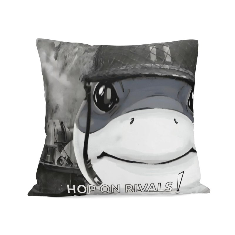 Jeff Shark Funny Meme Throw Pillow Covers 18x18 Inch Funny Pillows Velvet Decorative Pillowcase Home Decor Living Room Cushion Case Funny Gift Decor for Bed Sofa Couch