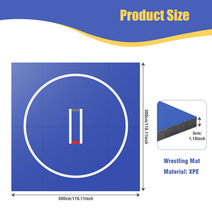Generic X Wrestling Mat Wear Resist Jiu Jitsu Wrestle Mats Gymnastics Training Mat for Grappling Martial Art Boxing Judo