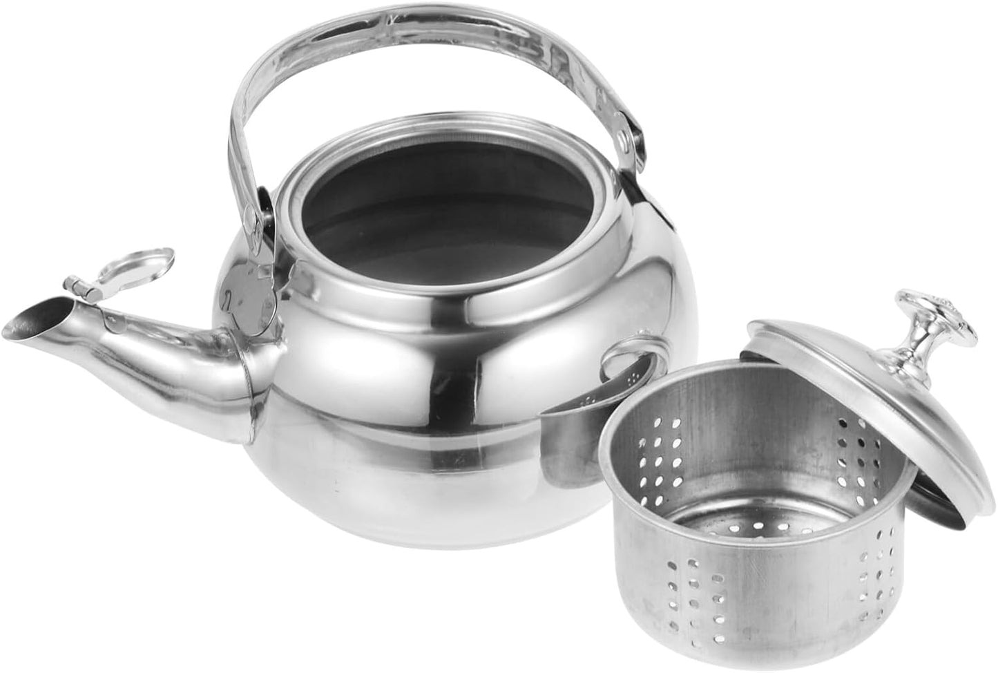 MAGICLULU Stainless Steel Whistle Kettle, Mini Whistling Teapot for Home Kitchen Tea Coffee (5.50inch/14cm)
