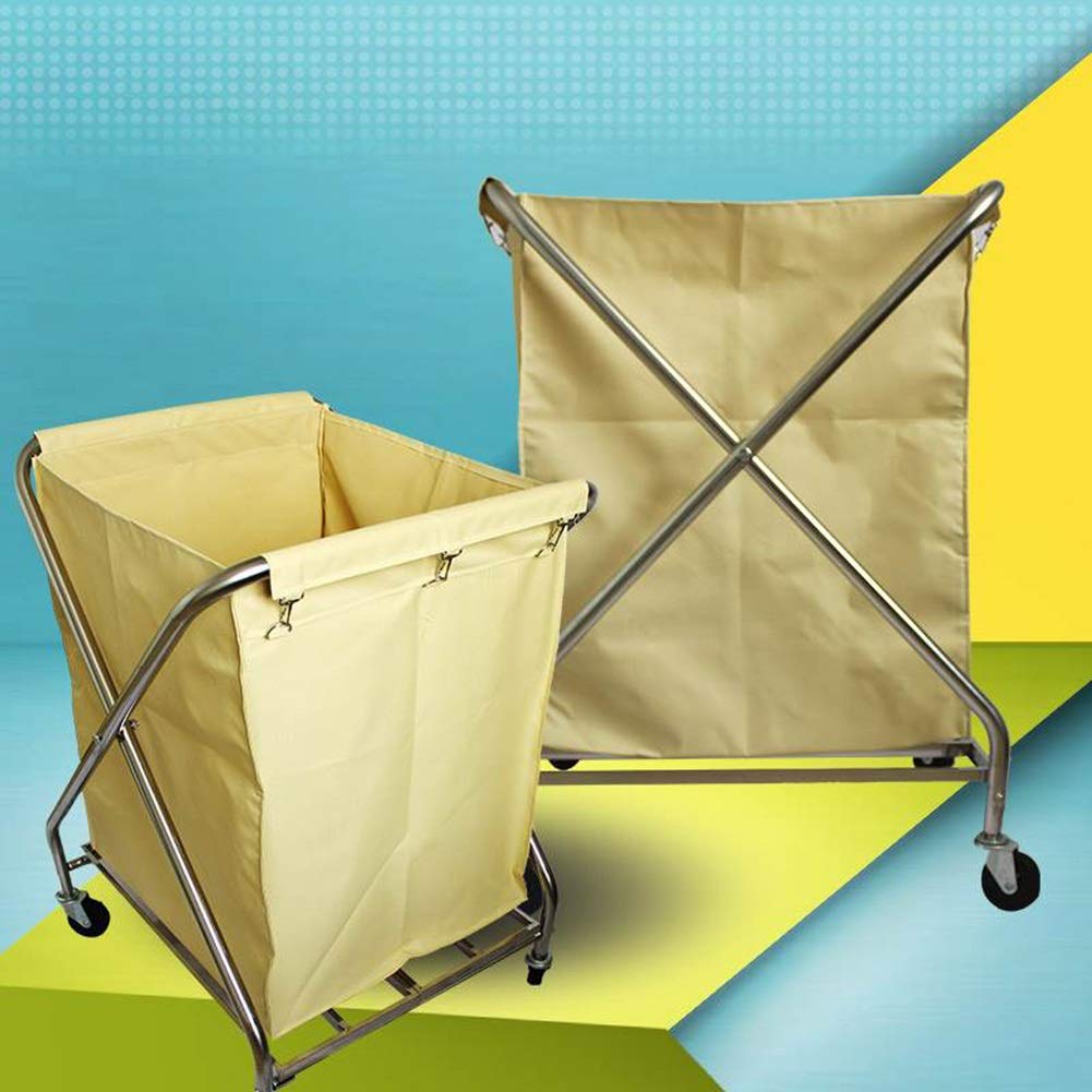 Yellow Heavy Duty Laundry Sorter Cart with Removable Bags and Wheels