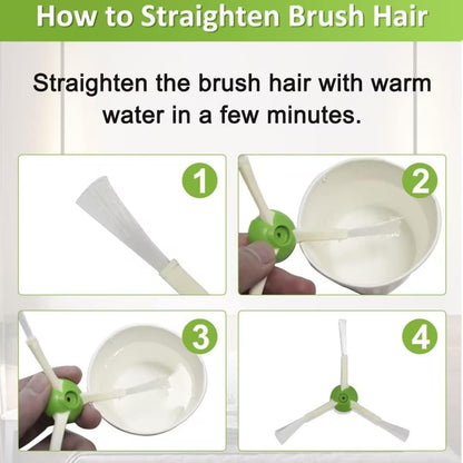 Replacement Parts for iRobot Roomba I, E & J Series, 1 Set Rubber Brushes, 4 HEPA Filters, 4 Side Brushes, 4 Vacuum Bags