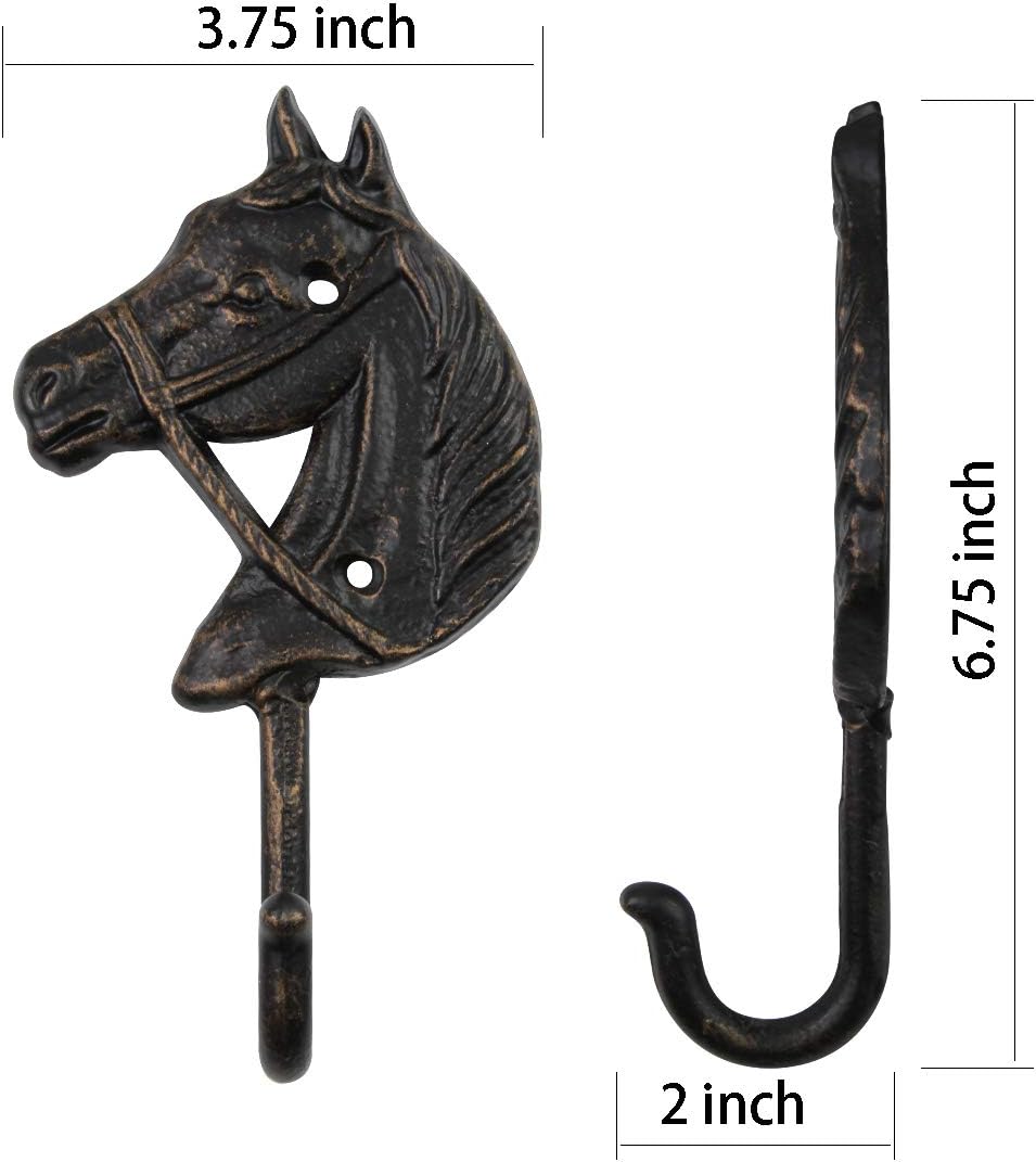 Vintage Wrought Iron Coat Hook Hat Hook, Wall Mounted with Screws Included
