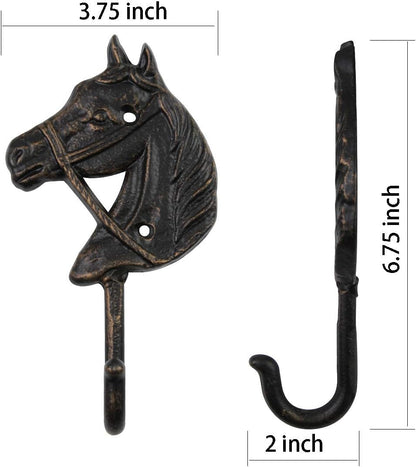Vintage Wrought Iron Coat Hook Hat Hook, Wall Mounted with Screws Included