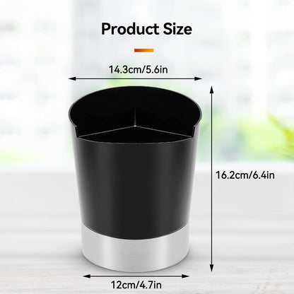 Straw Holder for Countertop, 3 Grid Stainless Steel Dispenser for Drinking Straws and Coffee Stirrers