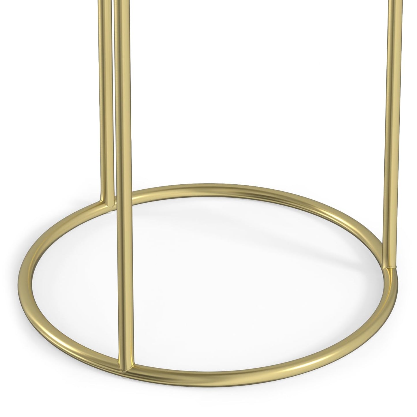 SIMPLIHOME Ashley Nesting Tables Set – 16 inch Wide Genuine Marble Top Metal Accent Tables in Gold, Round Industrial End Tables for Living Room or Bedroom with Compact Design, Assembled