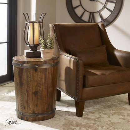 Uttermost Ceylon - 24 inch Wine Barrel Accent Table
