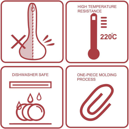 uxcell 8.3 Inch Silicone Soup Ladle Spoon, Heat Resistant to 450°F, One Piece Design for Restaurant Kitchen