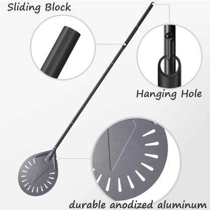 NUTUNI 12 Inch + 9 Inch Pizza Peel Set, Perforated Pizza Turning Peel, 12" x 14" Professional Aluminum Pizza Paddle for Homemade Pizza, Pizza Oven Accessories